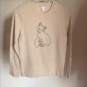 J crew wool blend crew neck sweater